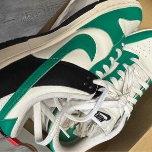 Nike Women's Green and White Sneakers